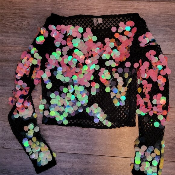 Asos fishnet top with sequins - Picture 4 of 4